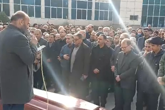 آیین تشیع پیکر مرحوم سید محمود فیض اردکانی